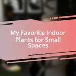 My Favorite Indoor Plants for Small Spaces